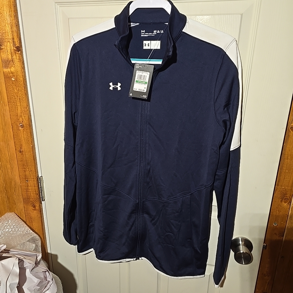 Nwt $50 Women's Under Armour Loose Fit Rival Knit Jacket Sz LT Large Tall